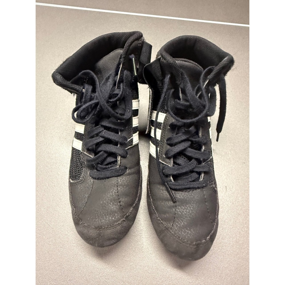 Adidas HVC 2 Wrestling Shoes Black White Gum Sole AQ3327 Mens 4.5 Women 6